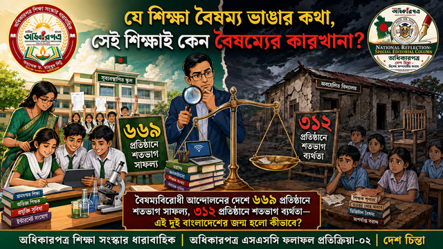 যে শিক্ষা বৈষম্য ভাঙার কথা, সেই শিক্ষাই কেন বৈষম্যের কারখানা? │অধিকারপত্র এসএসসি ফলাফল প্রতিক্রিয়া-০২